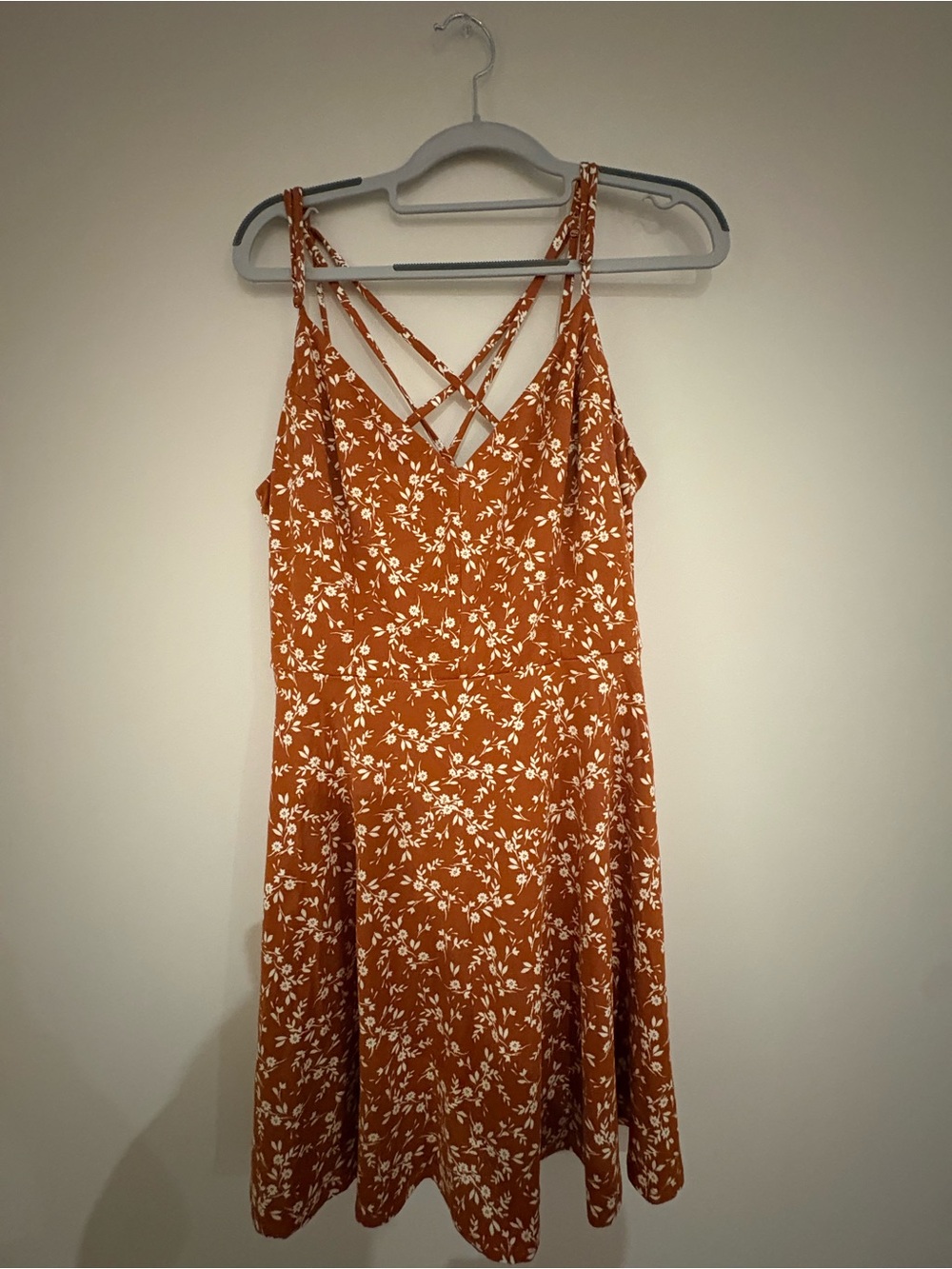 EUC Nine Britton Rust Floral Mini Dress